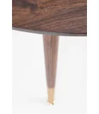 ROUND TABLE DOMENICO, TOP - WALNUT, LEGS - WALNUT / GOLD order